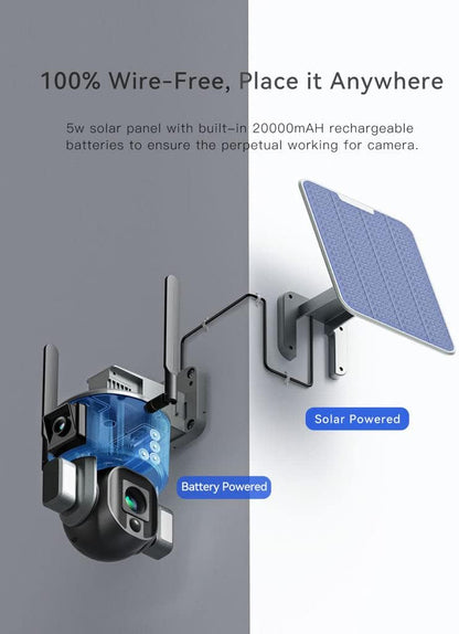 4K Solar Security Cameras Wireless Outdoor.