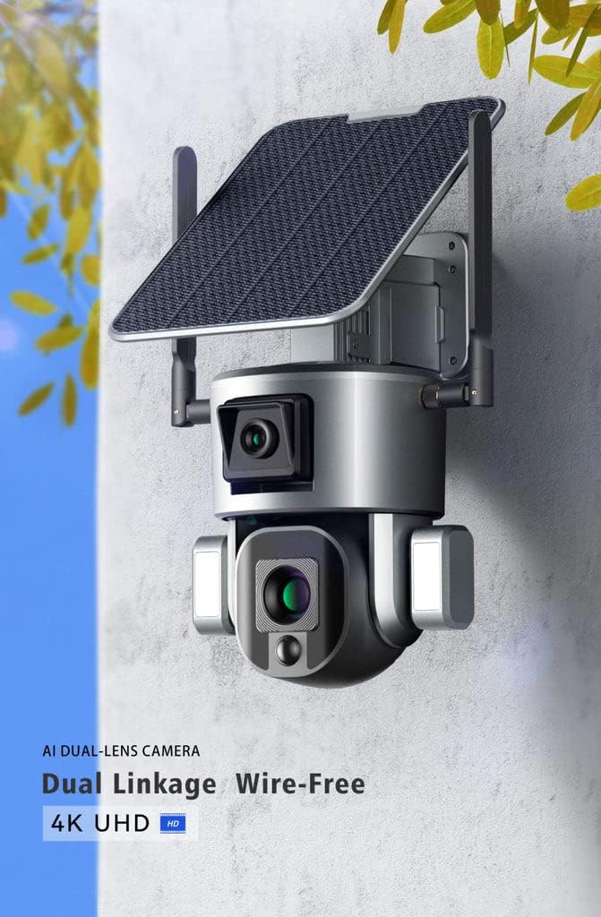 4K Solar Security Cameras Wireless Outdoor.