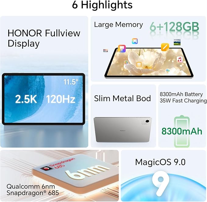 HONOR Pad X9A 6GB 128GB WiFi Tablet