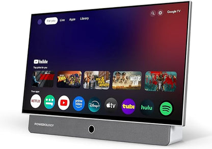 Powerology Portable FHD TV 1080P,Portable Smart TV 24 INCH