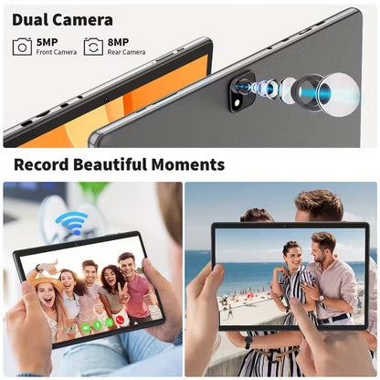 Android 15 Tablet with Keyboard, 128GB Storage, 6GB for RAM